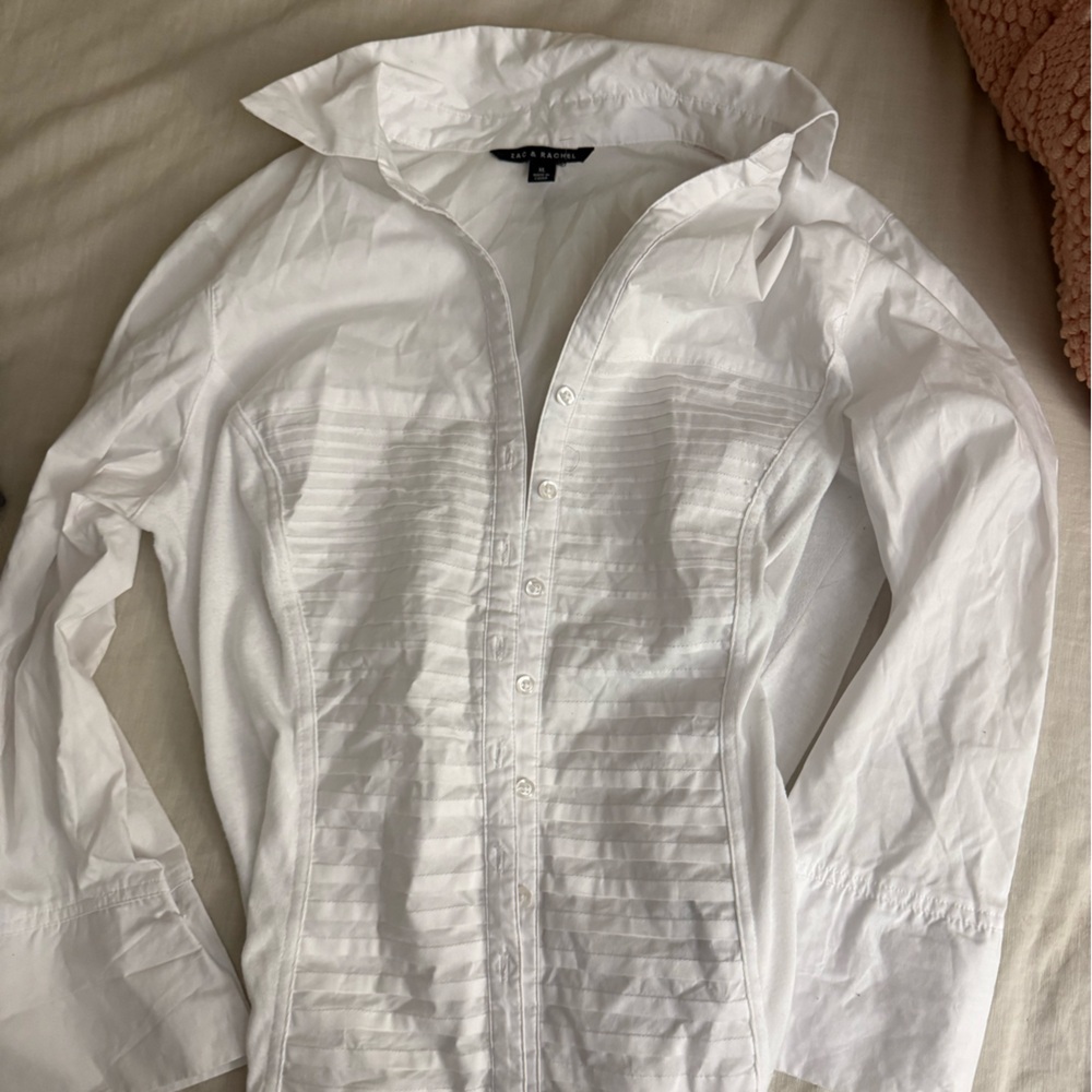 Zac & Rachel White Button-Up Jacket